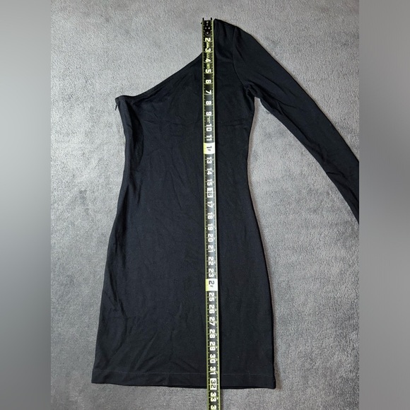 GB Size XS Black One Shoulder Long Sleeve Party Cocktail Mini Dress - Picture 2 of 8